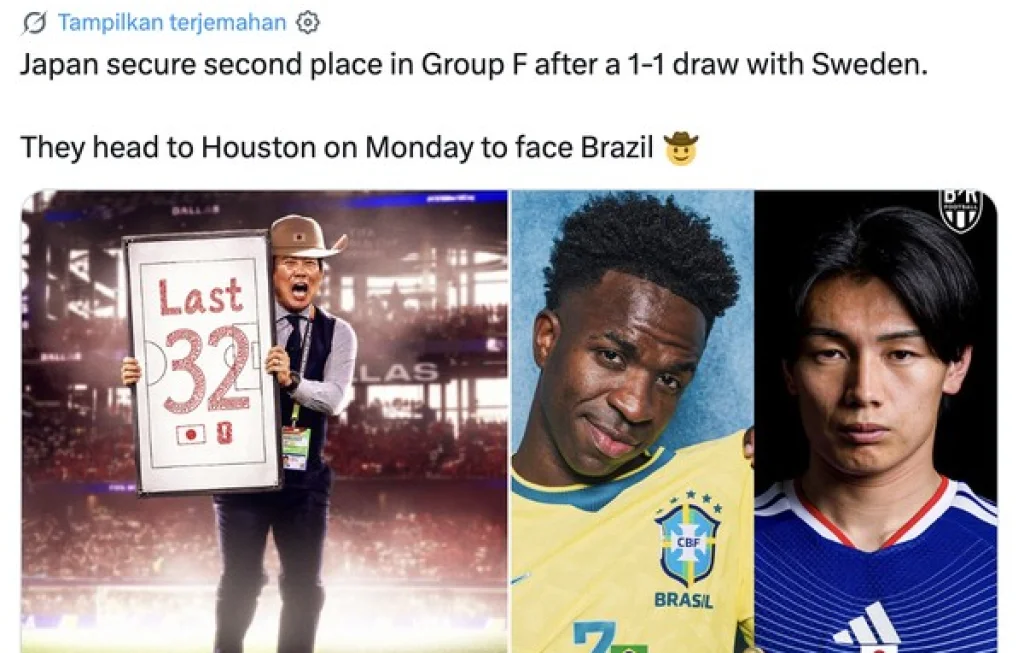 Jepang Bertemu Raksasa Brasil