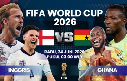 susunan pemain Inggris vs Ghana