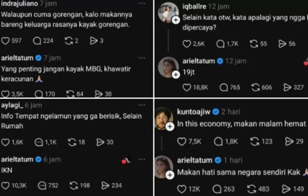 unggahan asbun Ariel Tatum